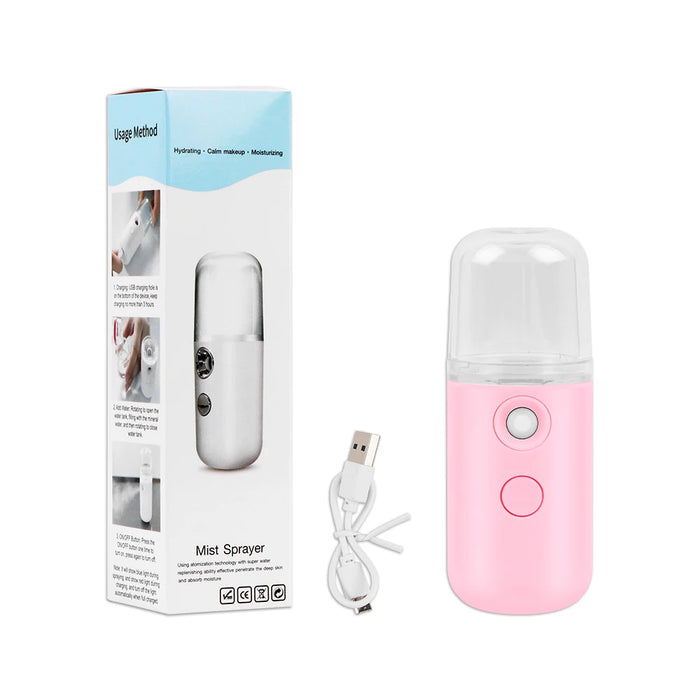 Face Steamer Humidifier USB Rechargeable Nano Mist Sprayer