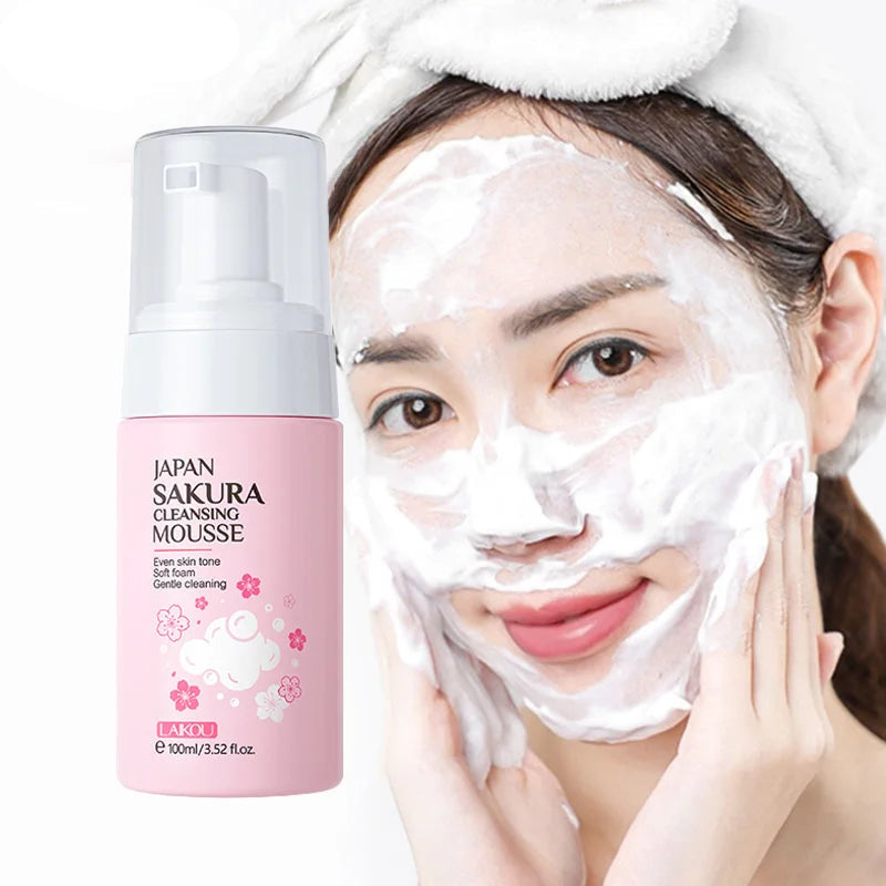 Japan Sakura Cleansing Mousse Facial Cleanser