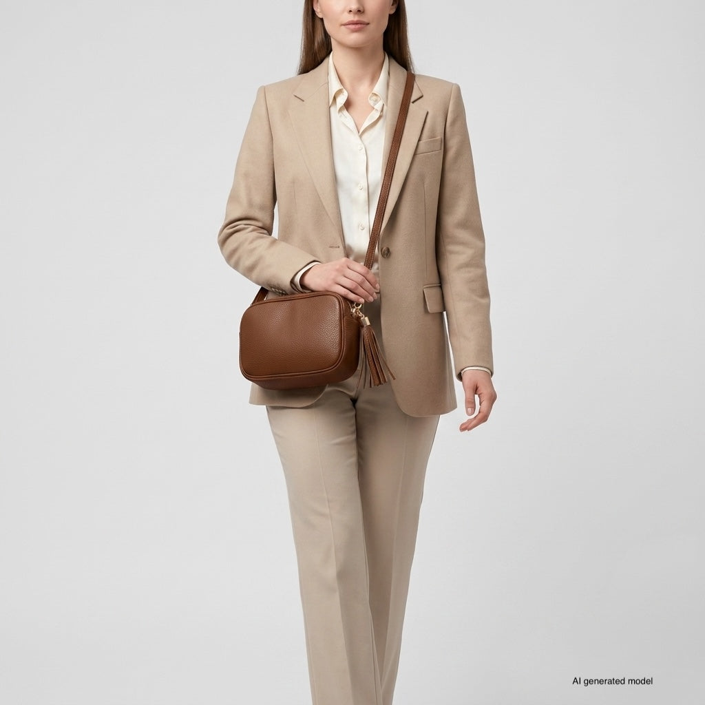 Italian Full-Grain Leather Crossbody Bag | Parma