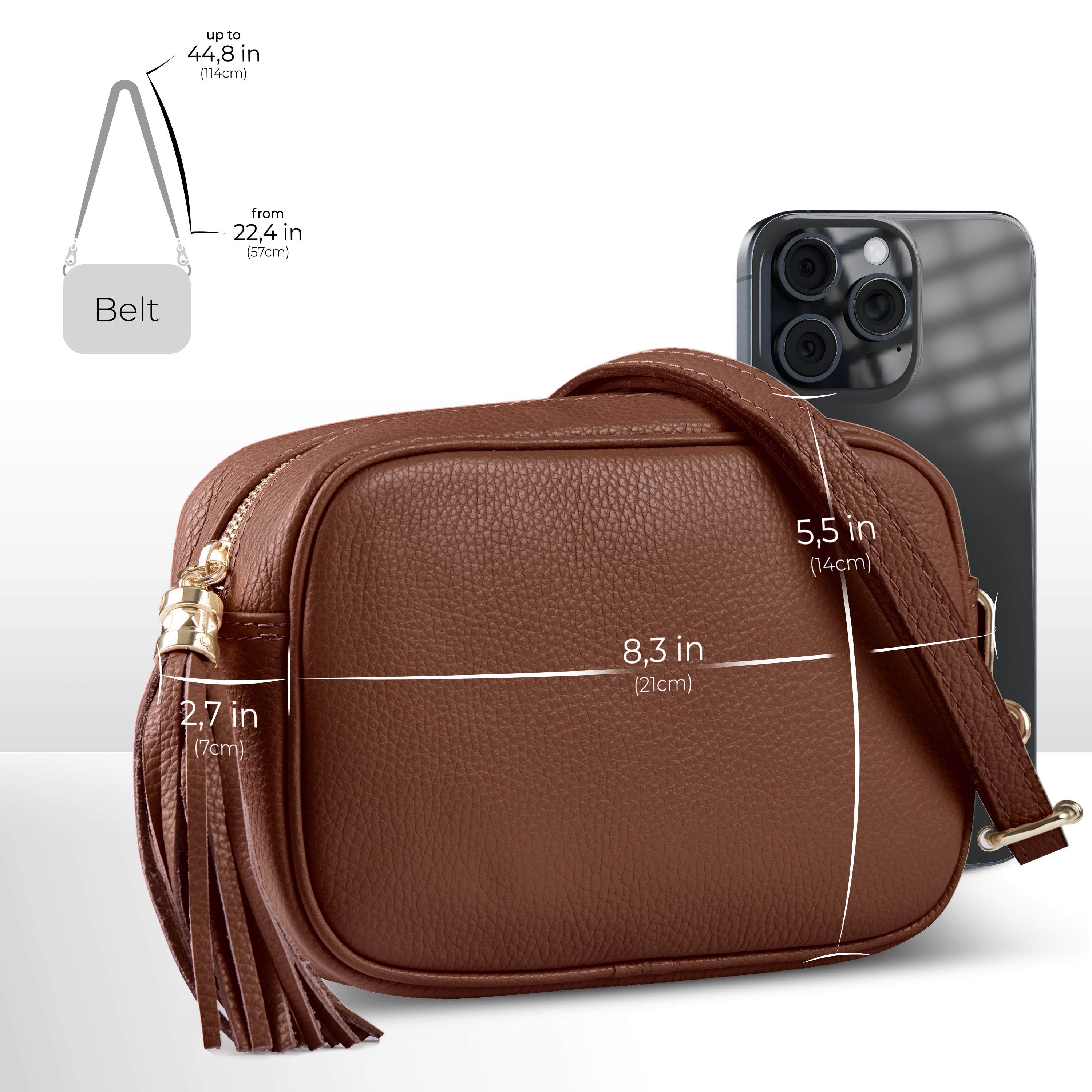 Italian Full-Grain Leather Crossbody Bag | Parma