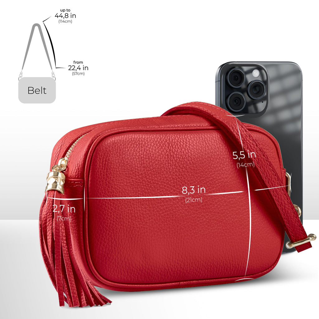 Italian Full-Grain Leather Crossbody Bag | Parma