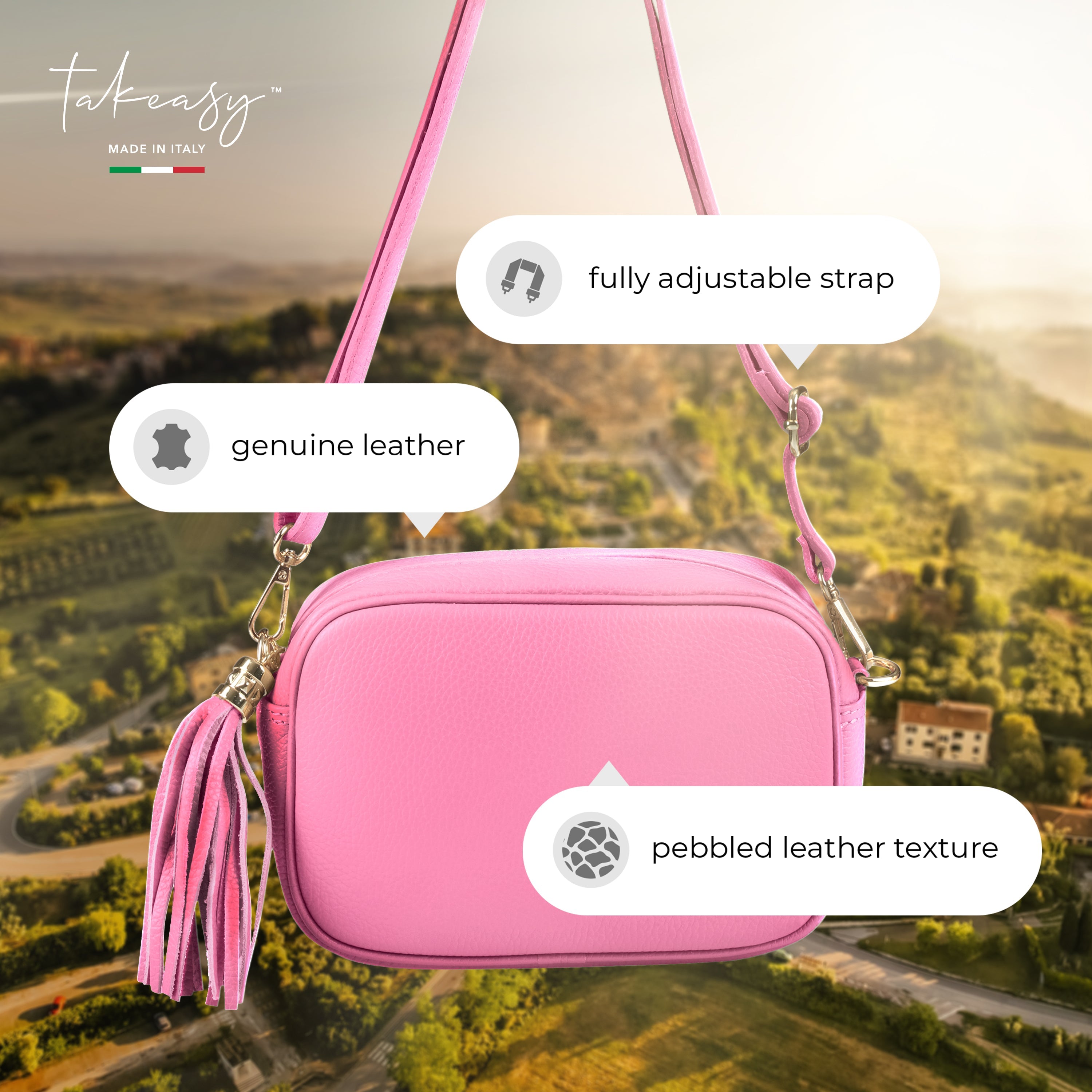 Italian Full-Grain Leather Crossbody Bag | Parma