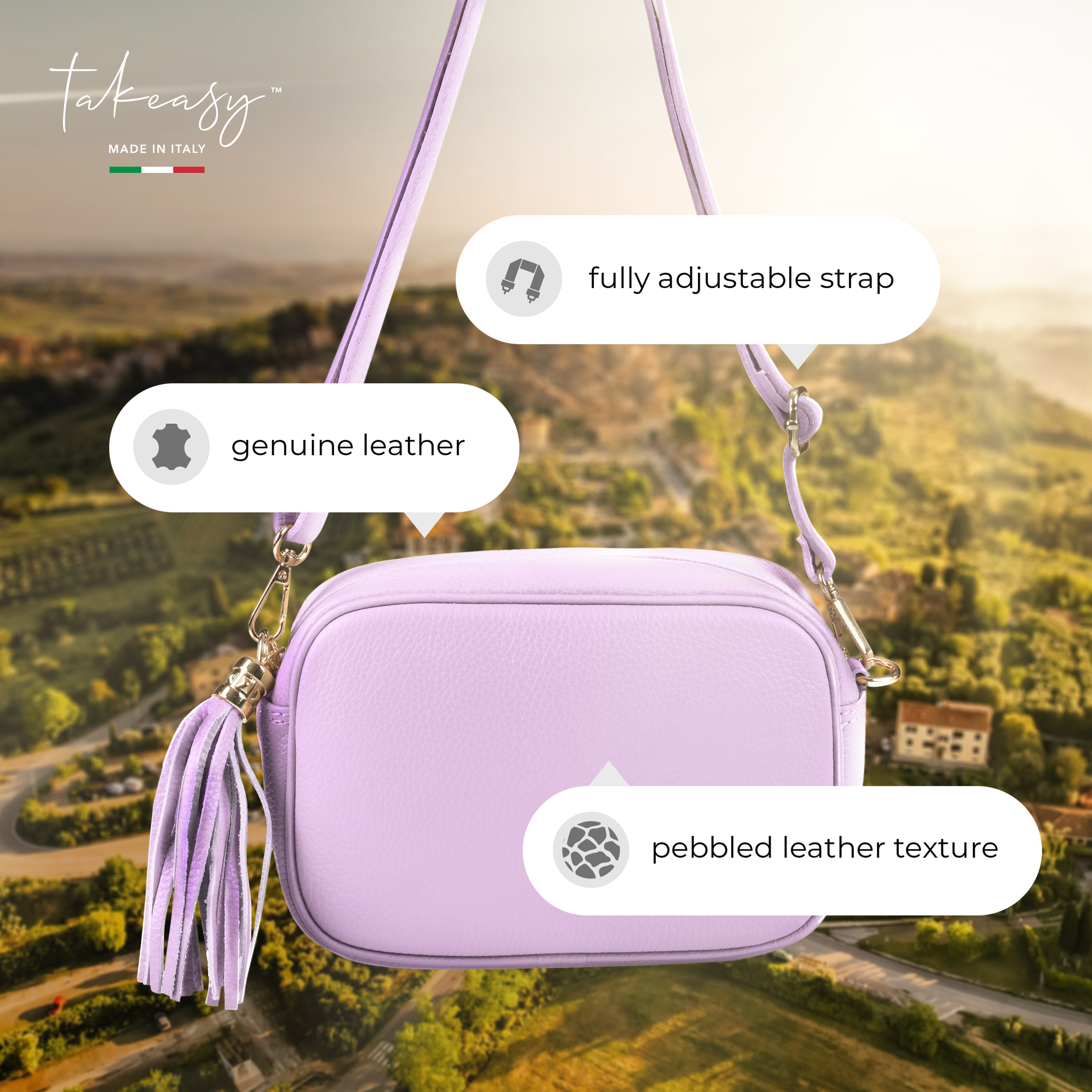 Italian Full-Grain Leather Crossbody Bag | Parma