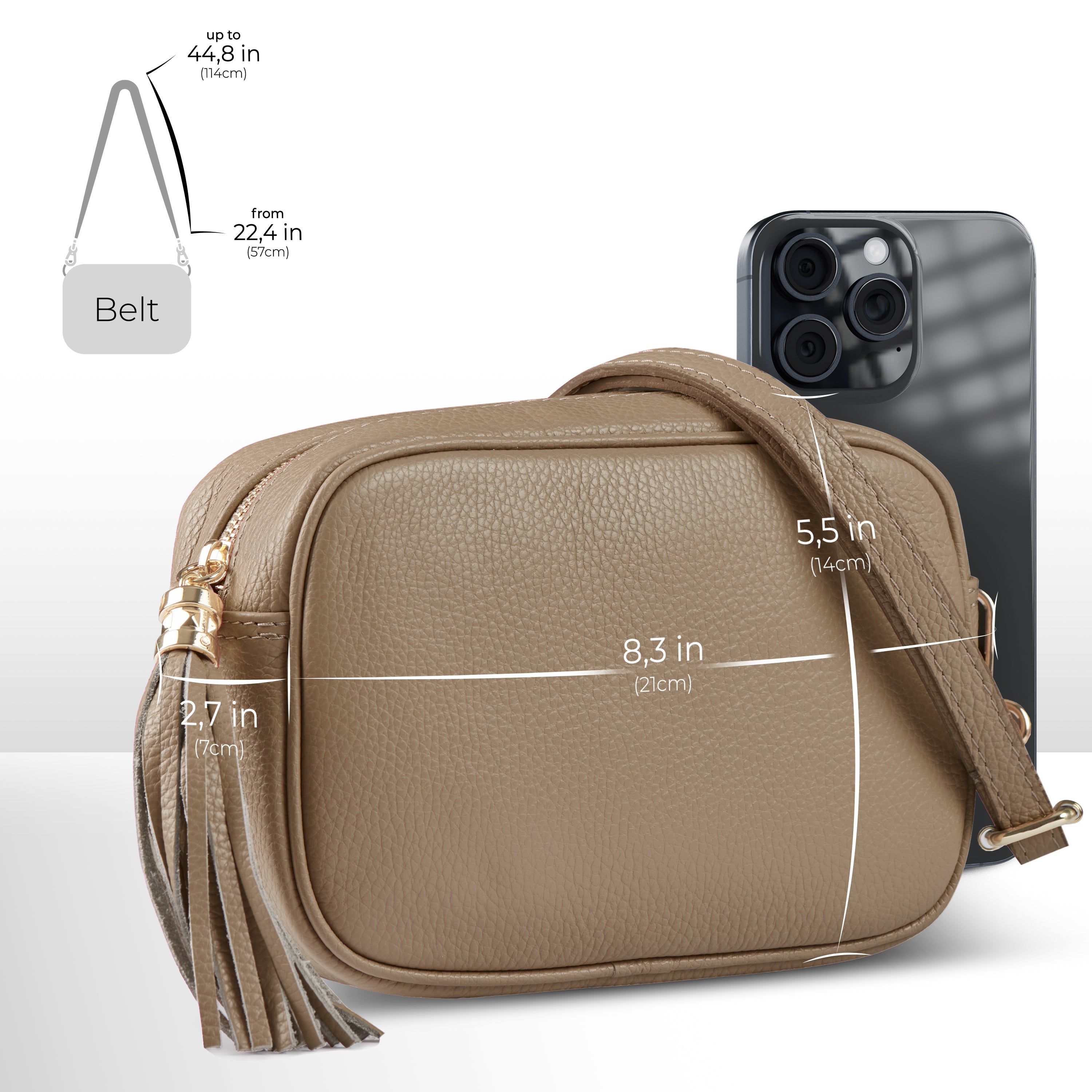 Italian Full-Grain Leather Crossbody Bag | Parma