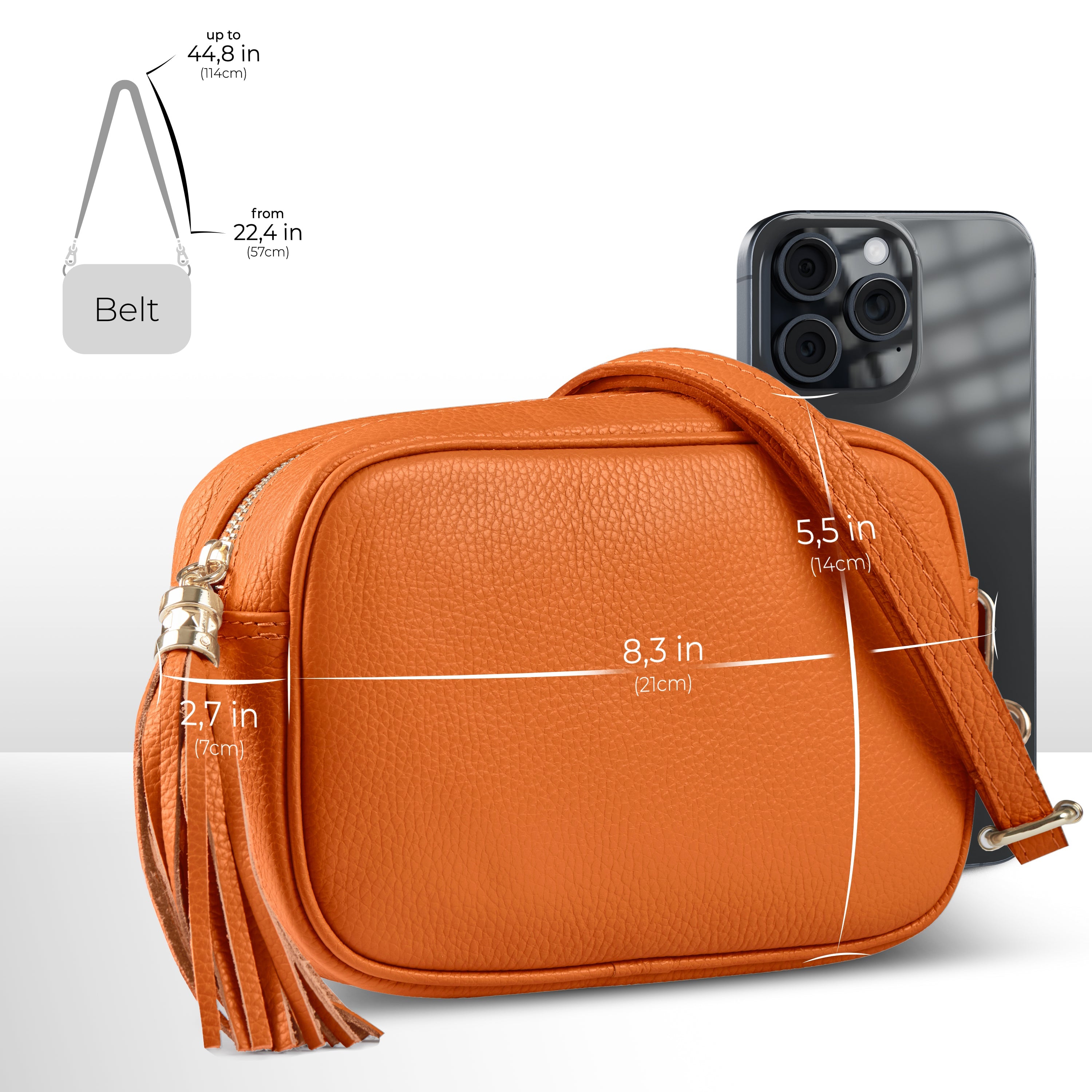 Italian Full-Grain Leather Crossbody Bag | Parma